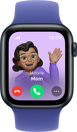 Apple Watch with purple band